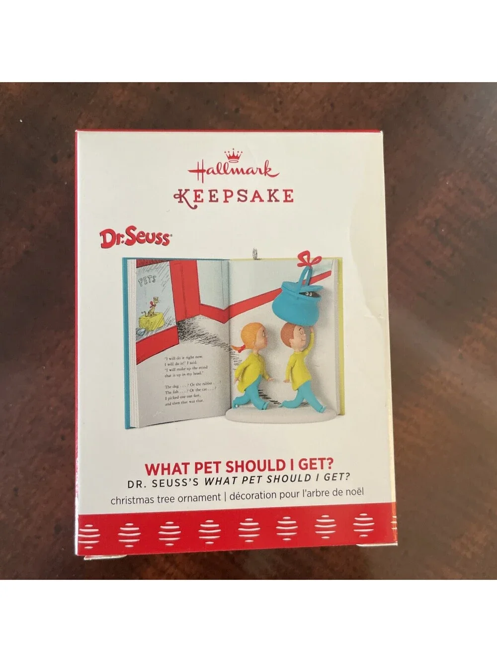 2017 Hallmark DR SEUSS - WHAT PET SHOULD I GET? Ornament Open Book Scene